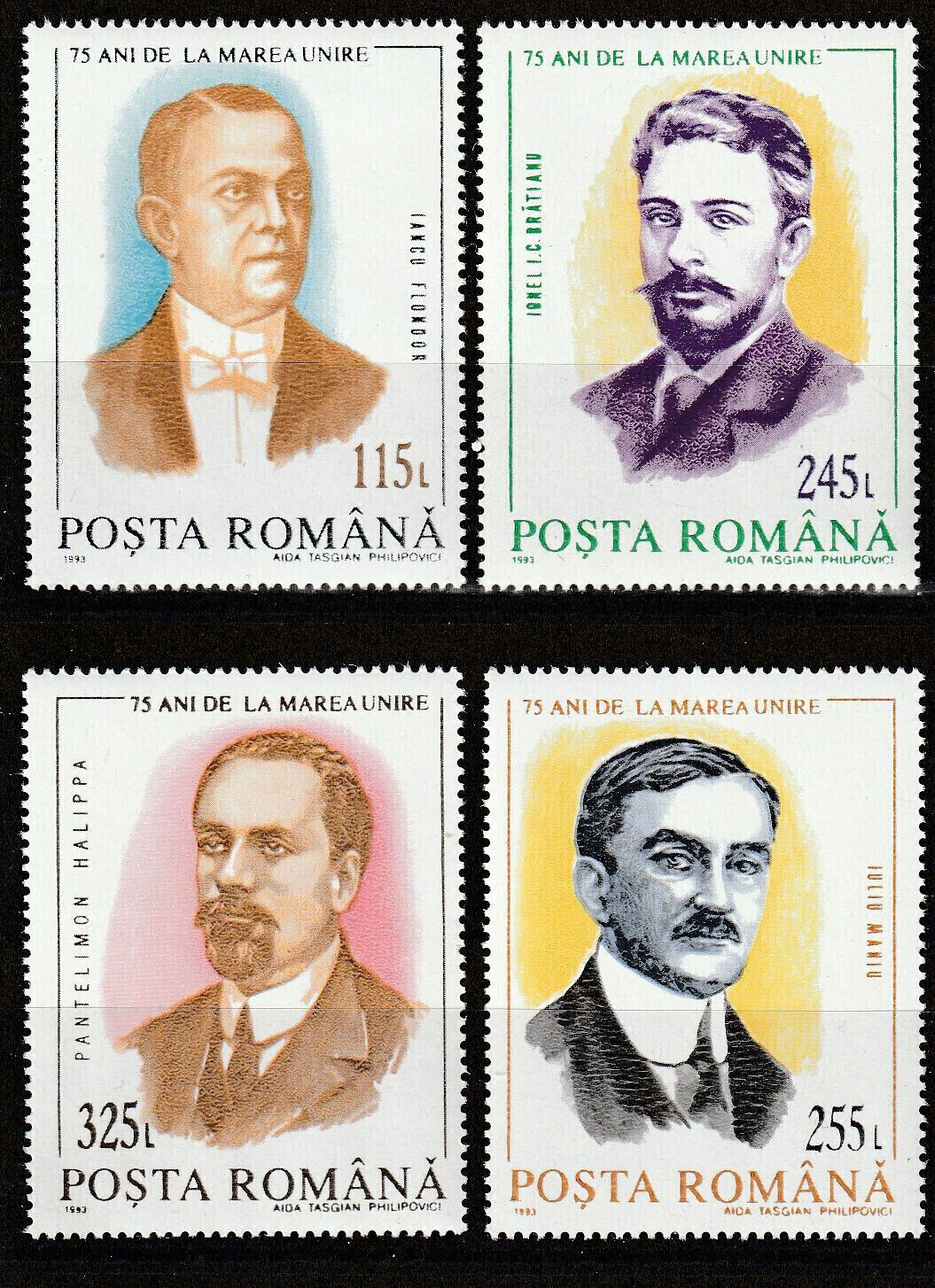 Romania MNH Minr: 4932 - 4935 75. anniversary of greater romania set 1