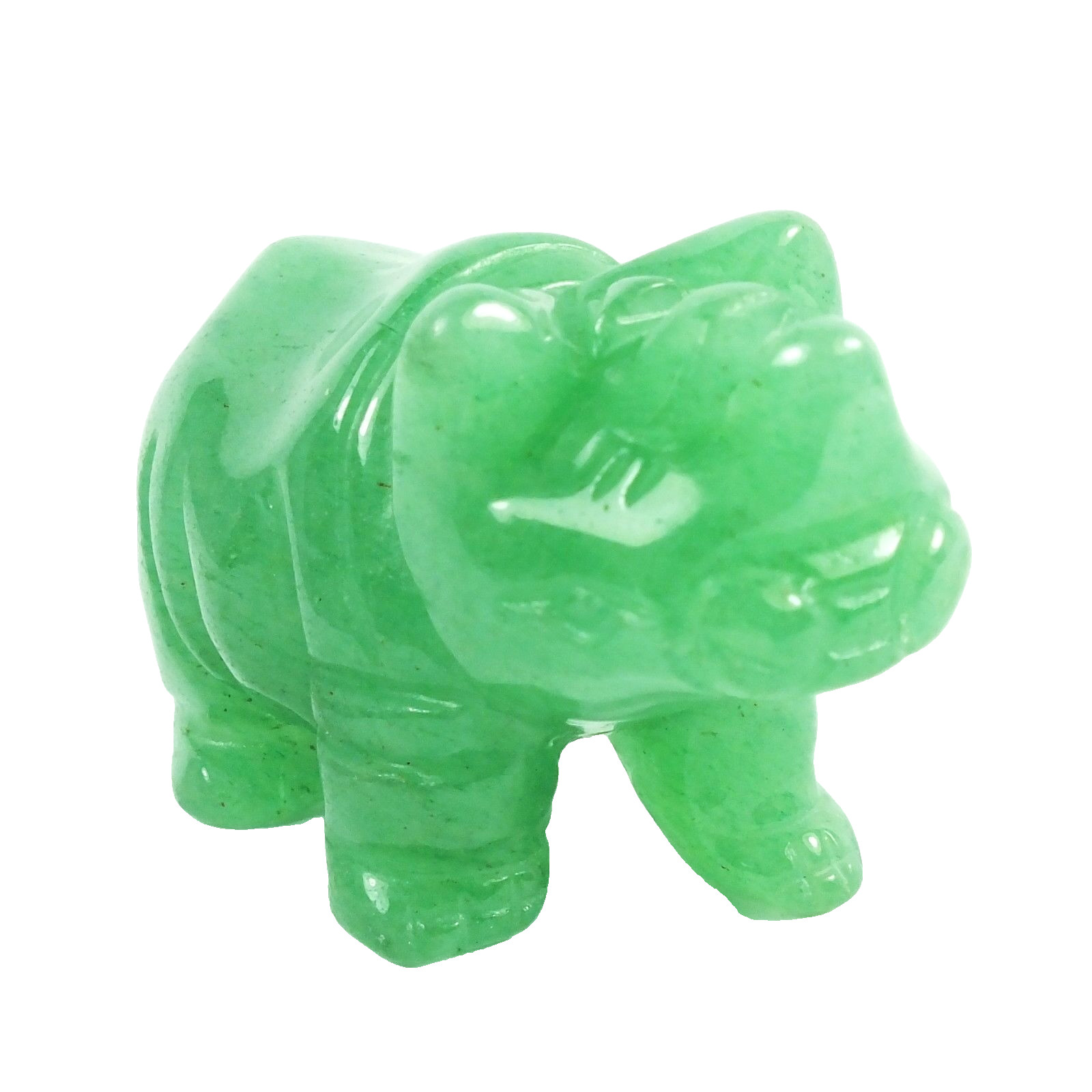 Rhinoceros Carved In Aventurine (EA2313) gem stone reiki healing carving Africa