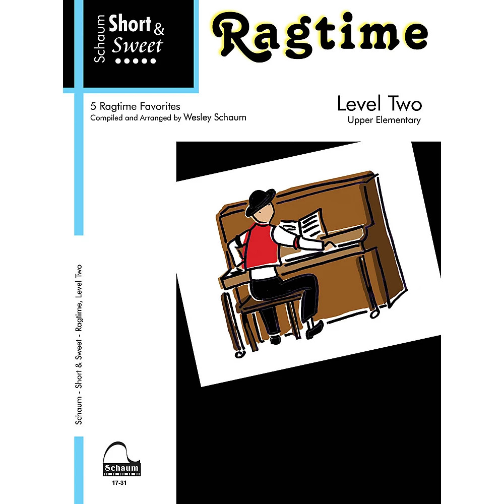 SCHAUM Short & Sweet: Ragtime (Level 2 Upper Elem Level) Educational Piano Book