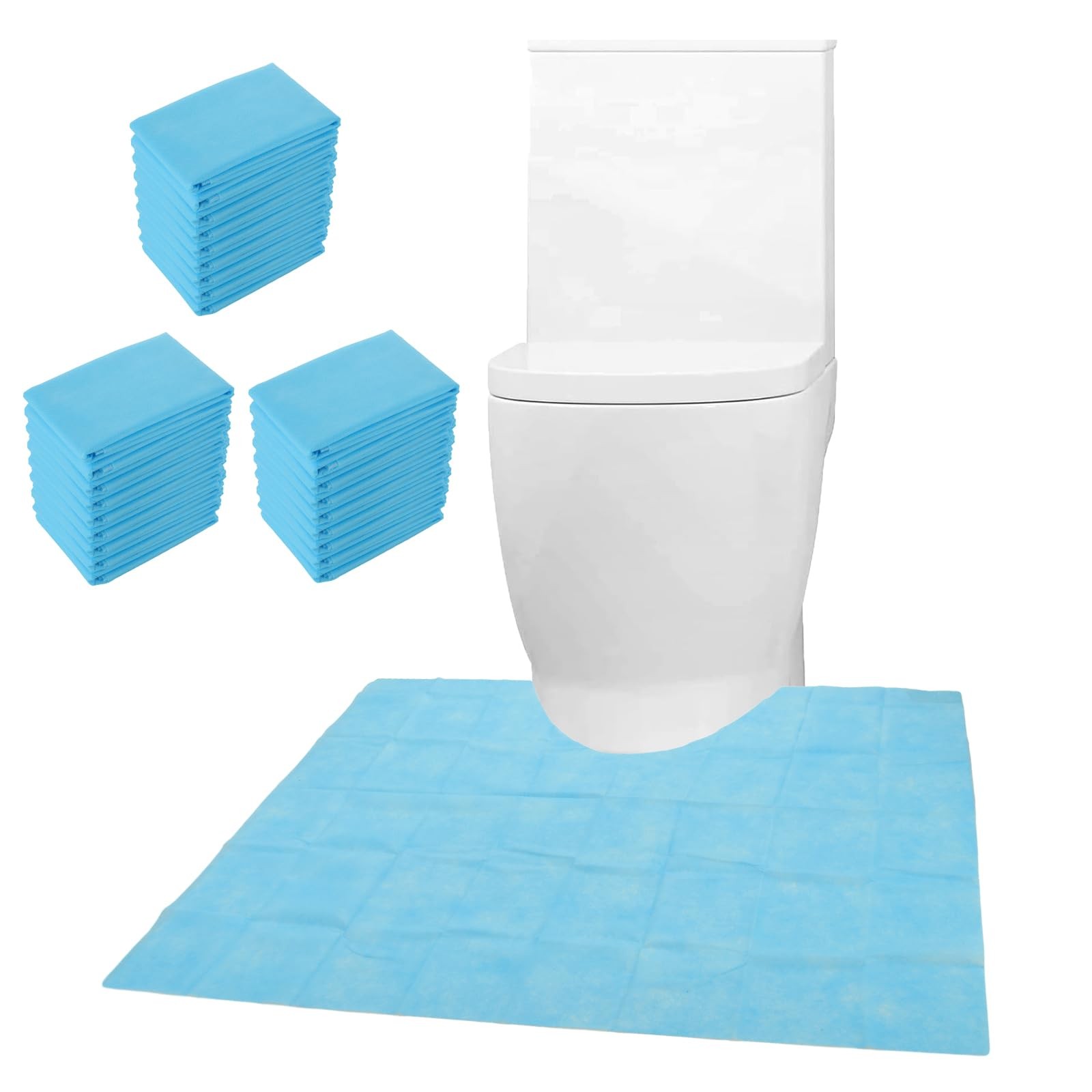 30 PCS Disposable Toilet Mats Super Absorbent Around Toilet Floor Protector f...