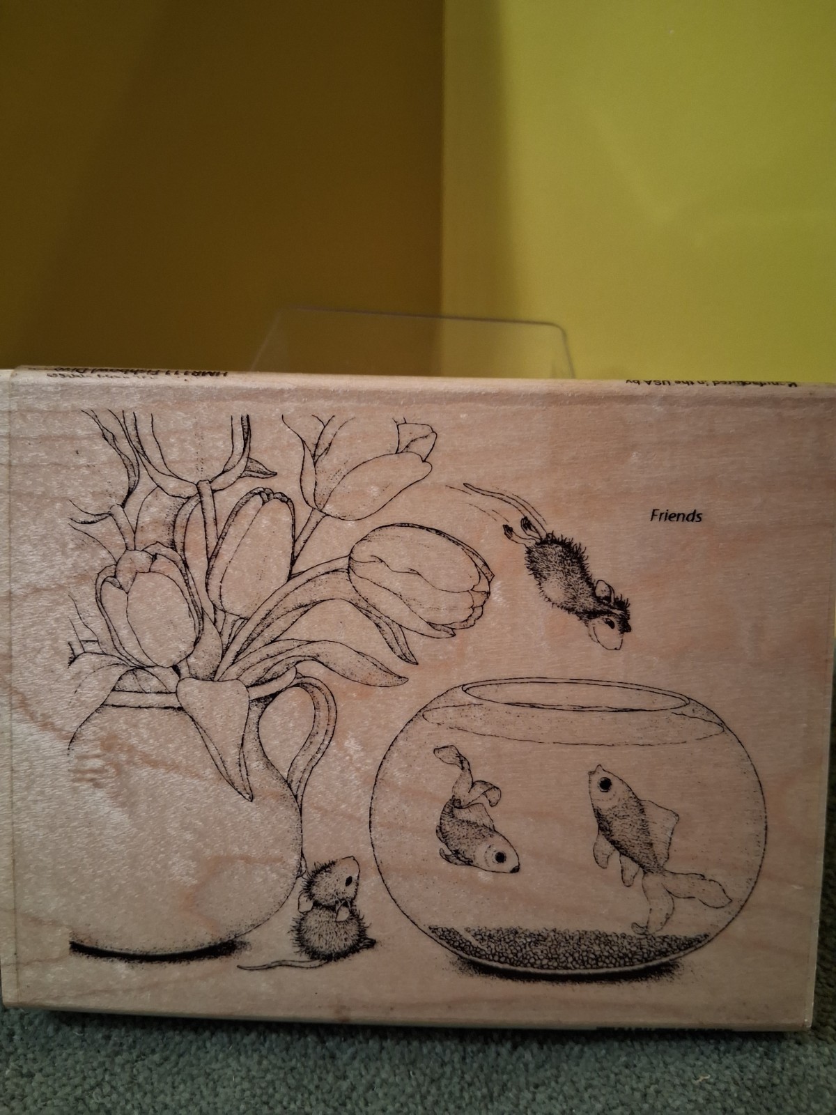 HOUSE MOUSE Stamp, " Fishbowl Dive", NEW, USA, 1988