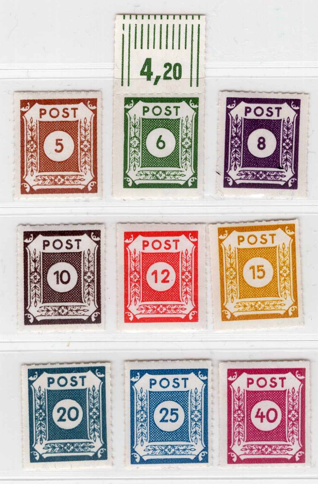 GERMANY SOVIET OCCUPATION SAXONY MICHEL 42-50 POSTMASTERS LOSCHWITZ PERFECT MNH