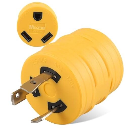  NEMA L5-30P to TT-30R 30 Amp RV Adapter UL Listed, Portable Compact Adaptor, 