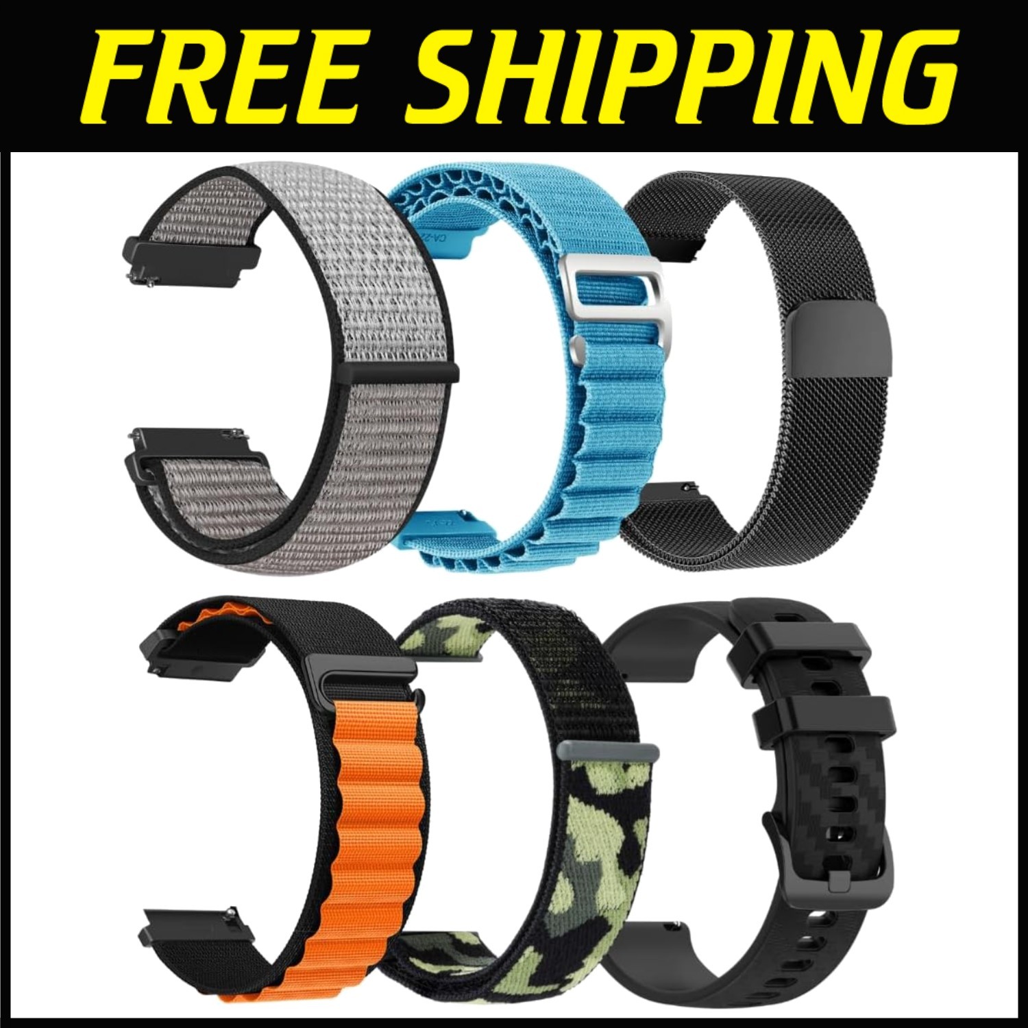 Elegant 22mm Band with Push Button Clasp for Smartwatches