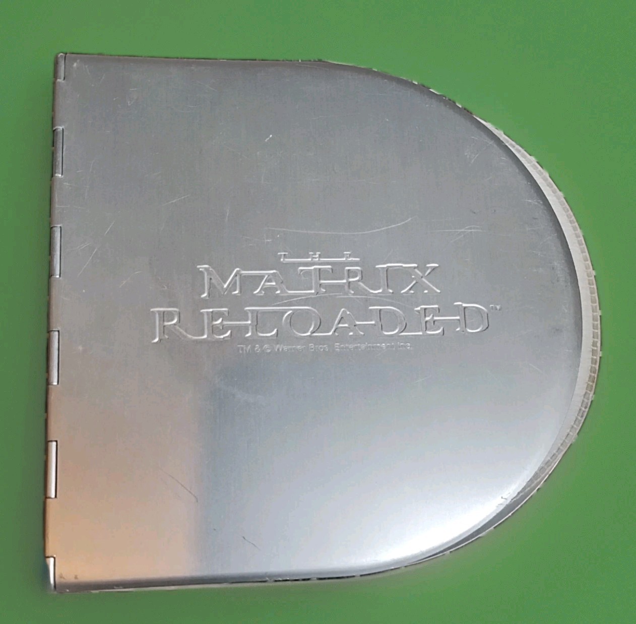 Matrix Reloaded promotional metal CD DVD case Warner Bros. Blockbuster Video