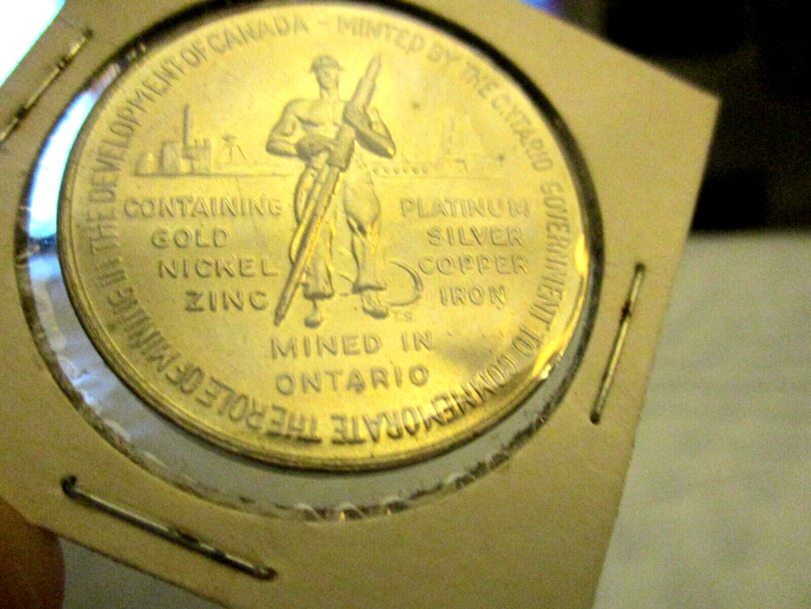 1867-1967 Confederation Ontario Mined & Minted by Development of Ontario token