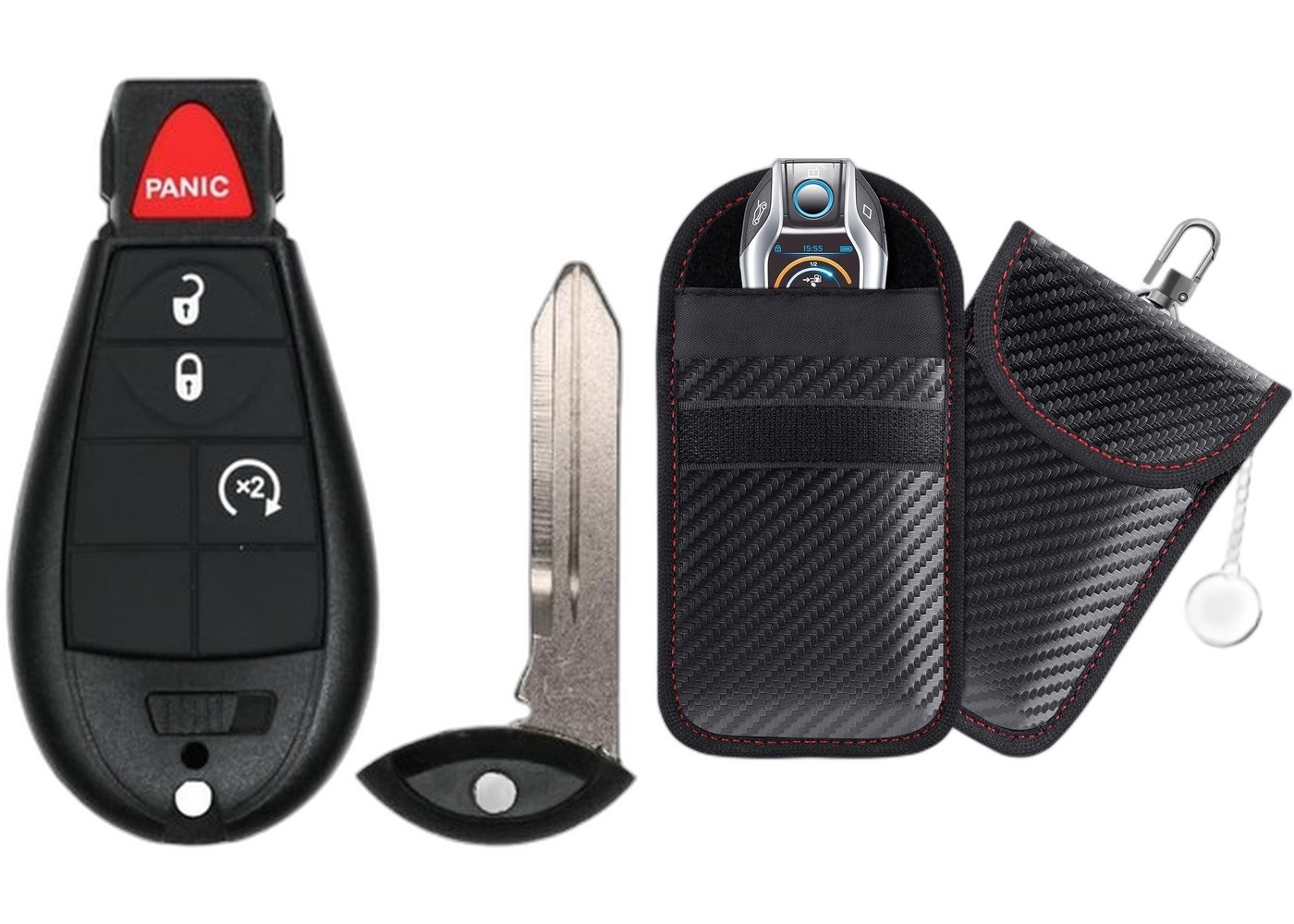 Key Fob Remote 2013-2022 RAM 1500 2500 3500 FCC: GQ4-53T MPN: 68508721AA w/Case