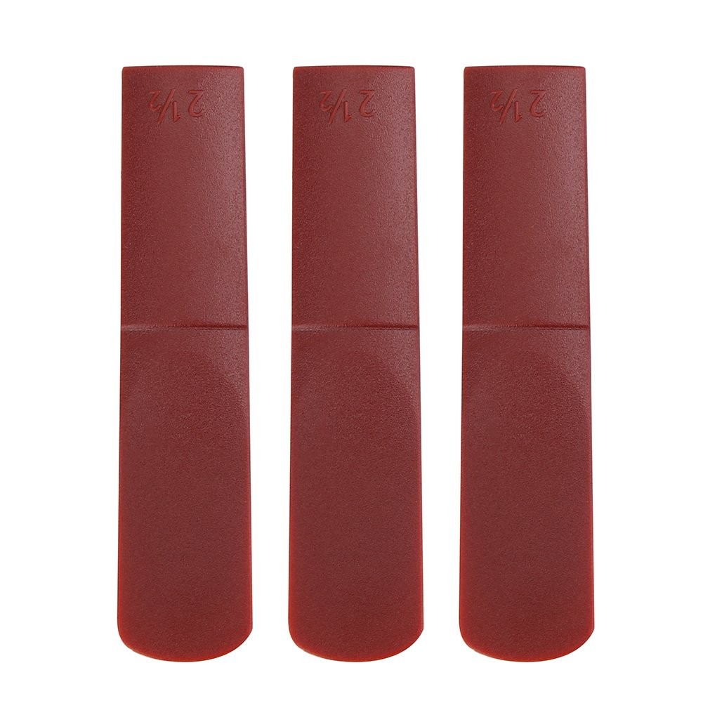 3pcs Saxophone Reeds, 2.5 Strength 3 Piece Set for Saxophone, Red 