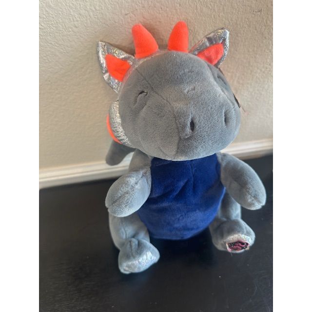 FAO Schwarz Glow Brights Plush DJ Dragon with Lights and Sound 13" Kids Toys