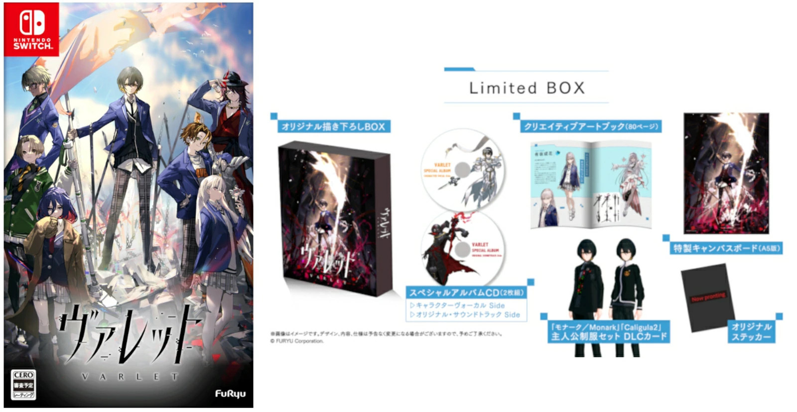 Unopened SW VARLET Limited Edition Nintendo Switch FuRyu Sealed RPG JP