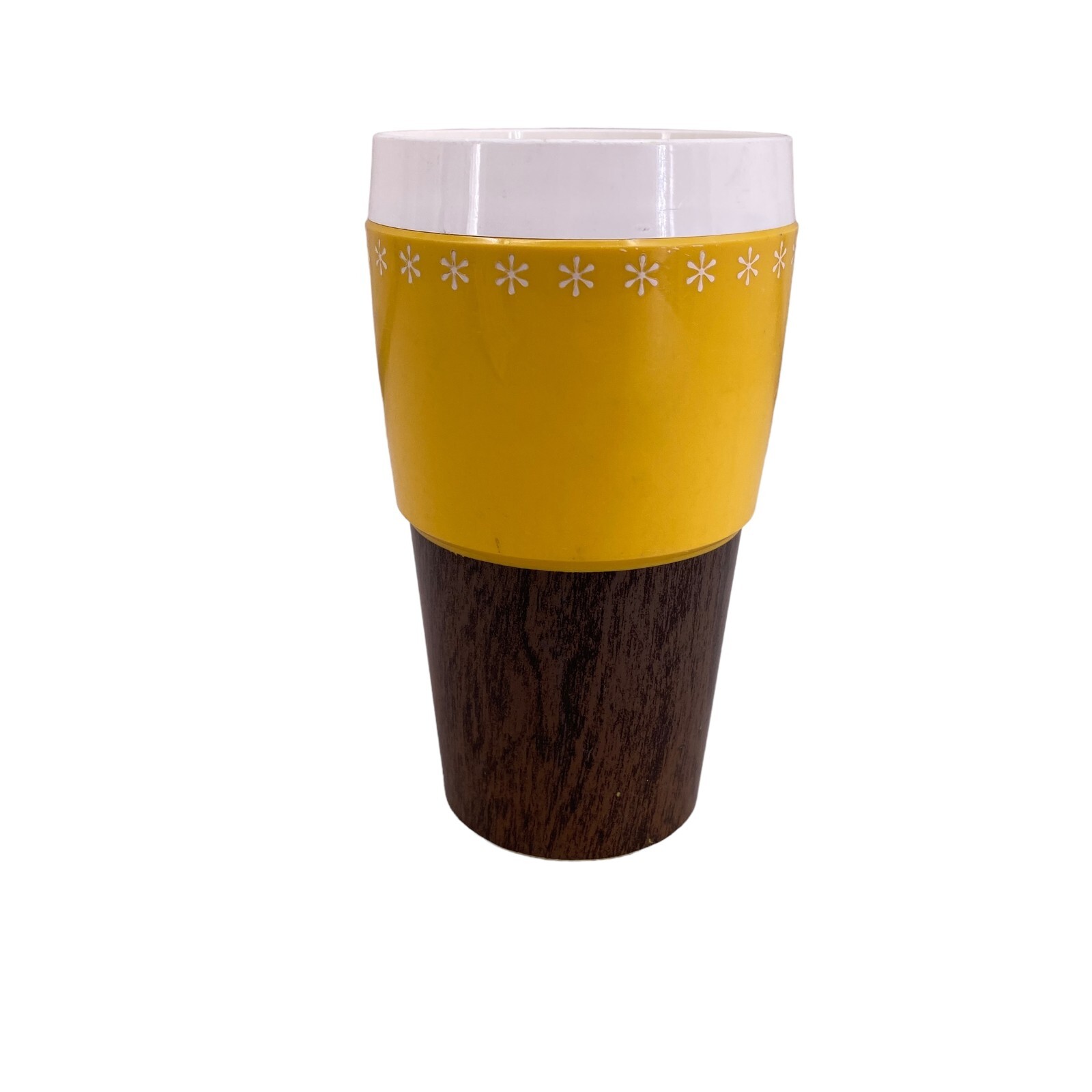 Thermoware 12 oz Cup Matching Yellow Faux Wood New-Mar Woodhue