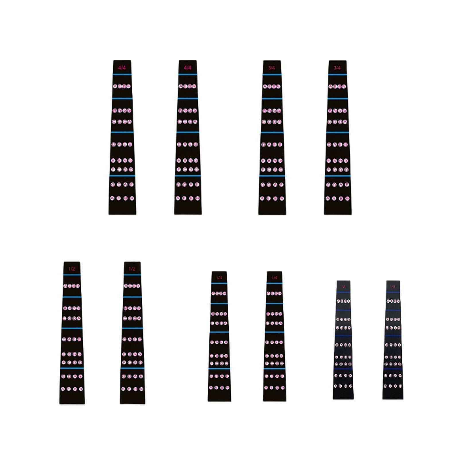 2Pcs Violin Finger Guide Stickers Fretboard Note Stickers for Beginner Adult