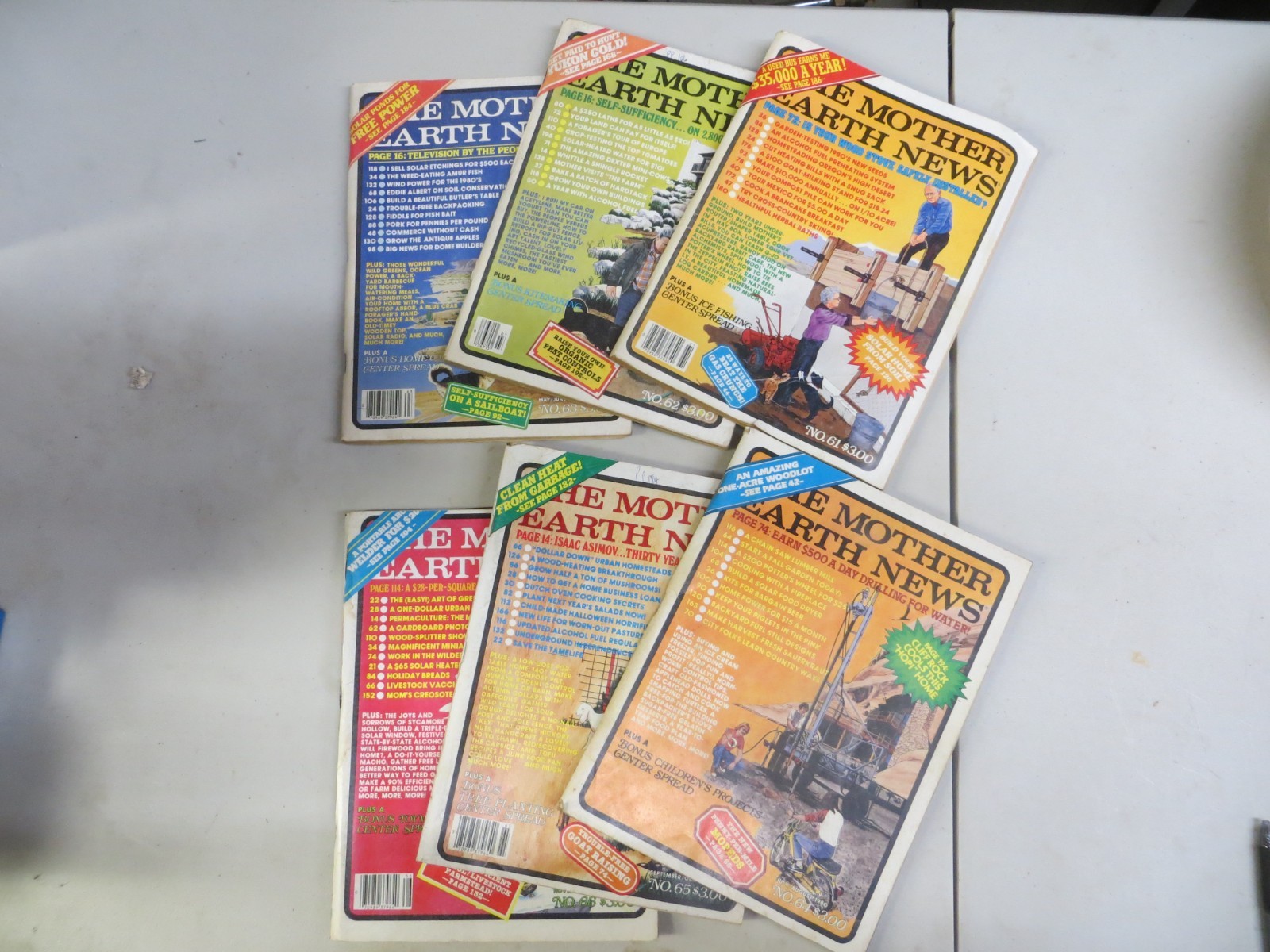 Mother Earth News Magazines  6 issues 1980