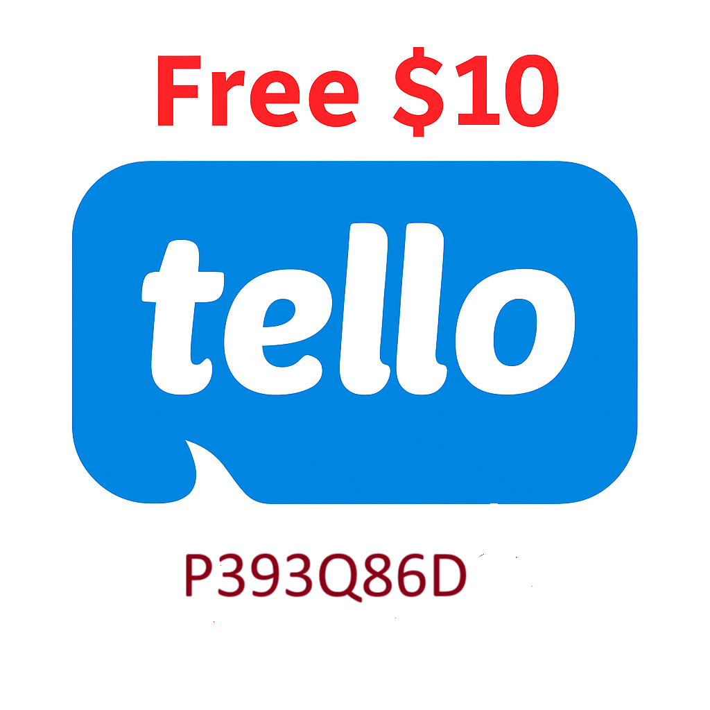 Tello new account $10 Credit  code P393Q86D