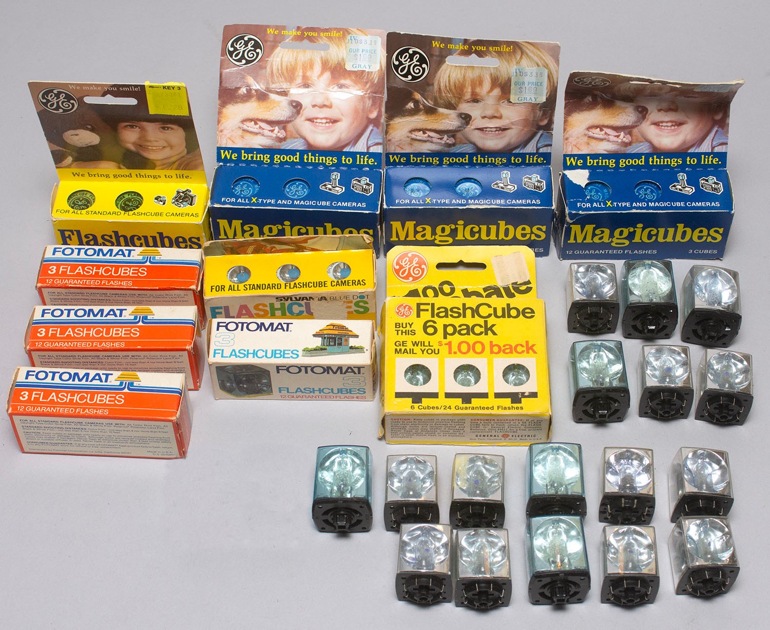 Lot of 42 Flash Cubes mixed brands