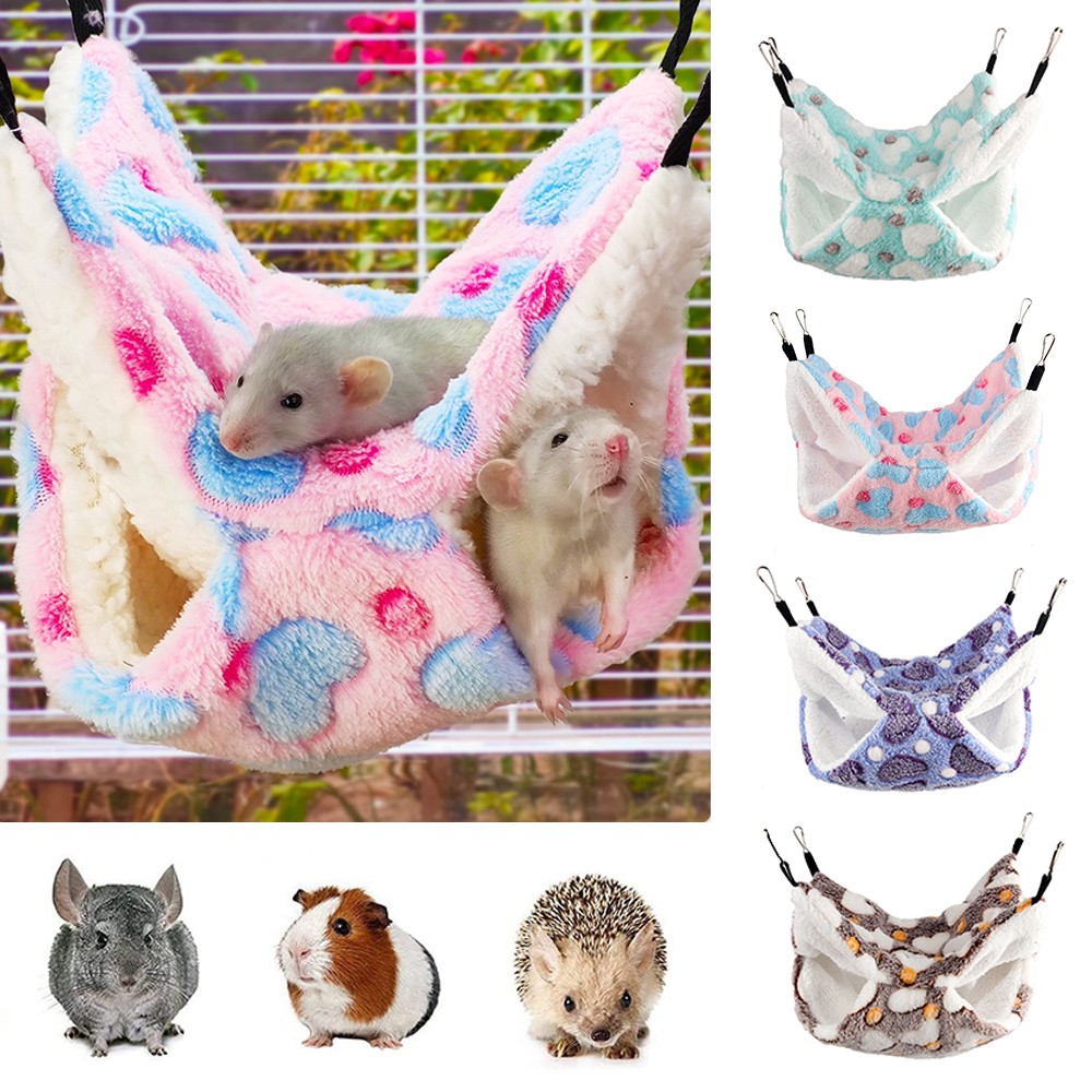 Pet Hamster Bird Ferret Rat Squirrel Hammock Hanging Cage Nest Bed House Warm ⇗