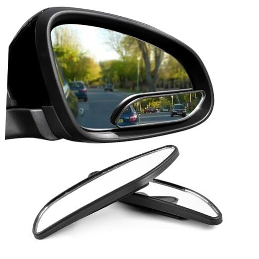2 PCS Blind Spot Mirror, Adjustable Wide Angle Convex Side Rearview Mirrors, 
