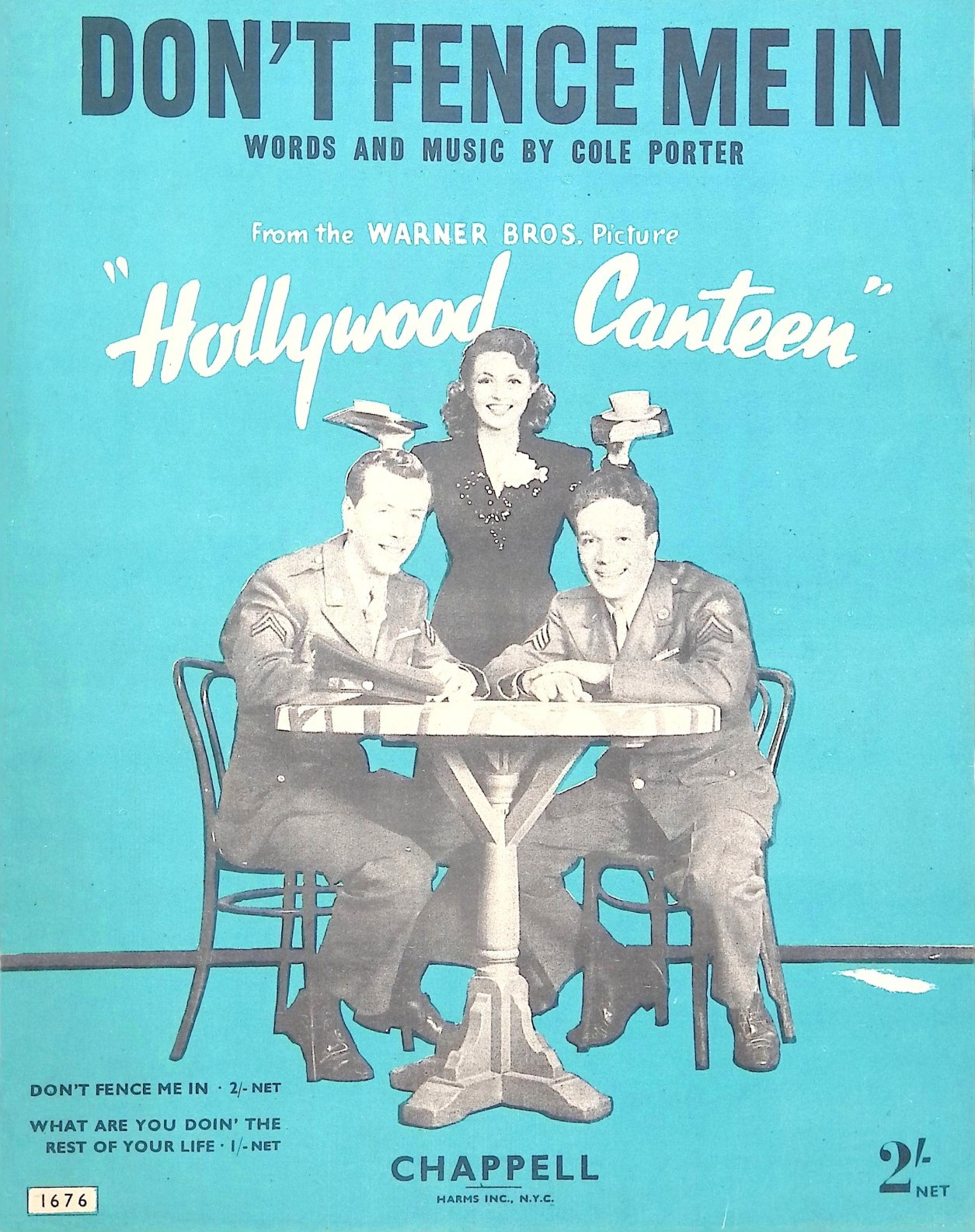 Don't Fence Me In Sheet Music Hollywood Canteen Joan Leslie Robert Hutton UK