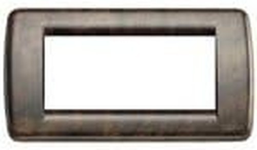 Vimar Round Plate 4 Places Metal Walnut Finish - Model 16754.41