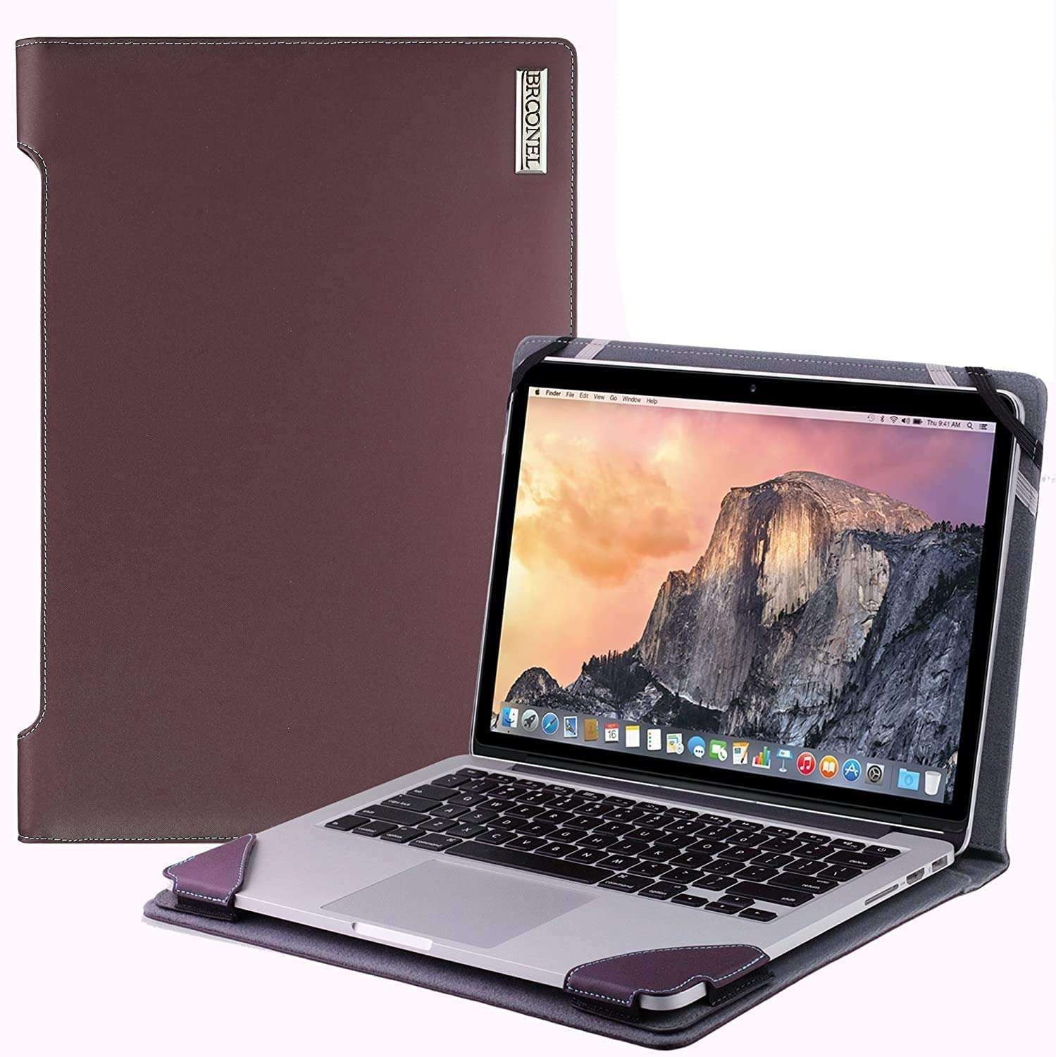 Broonel Purple Leather Laptop Profile Case For XUEMI 15.6" Laptop
