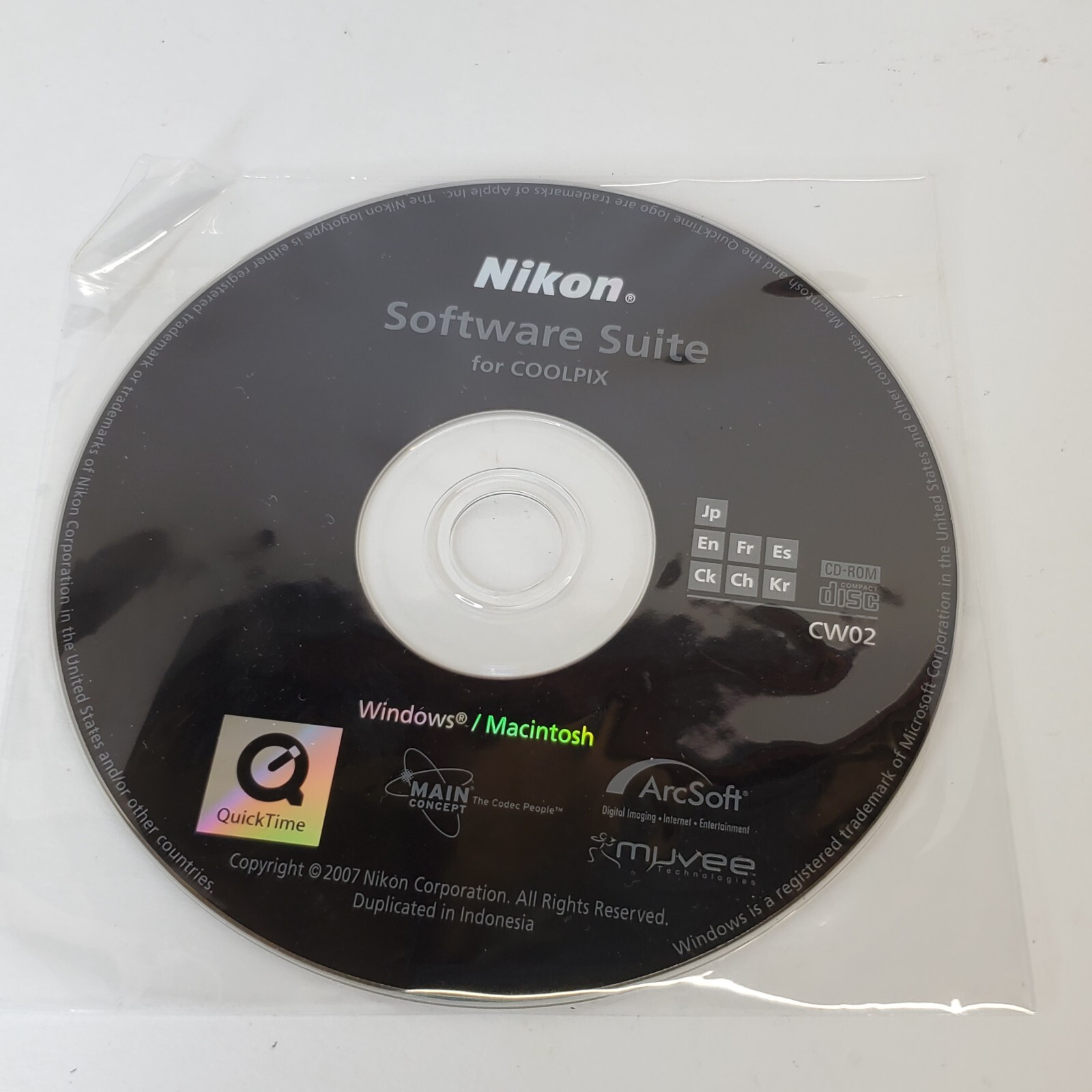 Nikon software Suite COOLPIX CD-Rom CW02 For Windows / Mac/D700,300,D2X, D2H, D3