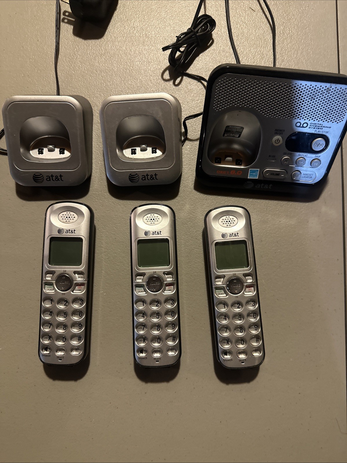 AT&T DECT 6.0 3 Handset Cordless Phone for Home with Connect to Cell