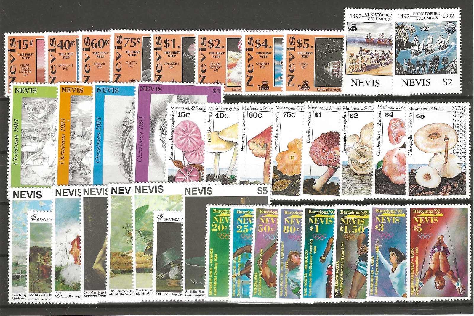 ST KITTS & NEVIS/NEVIS 1991/92 "Commemoratives" MNH