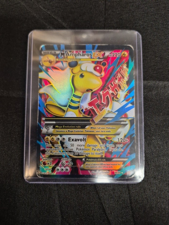 Pokémon TCG M Ampharos EX 88/98 Full Art Ultra Rare - XY Ancient Origins - LP
