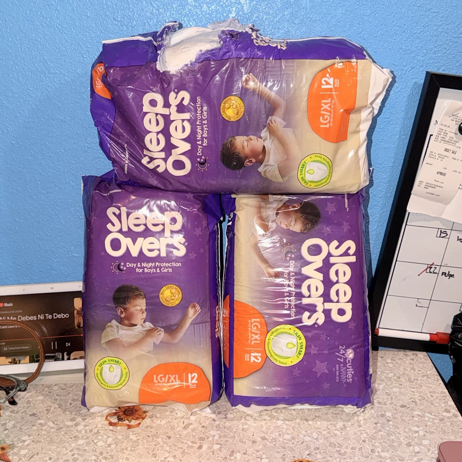 Cuties Sleep Overs Overnight Disposable Diapers LG/XL Unisex 12 Count