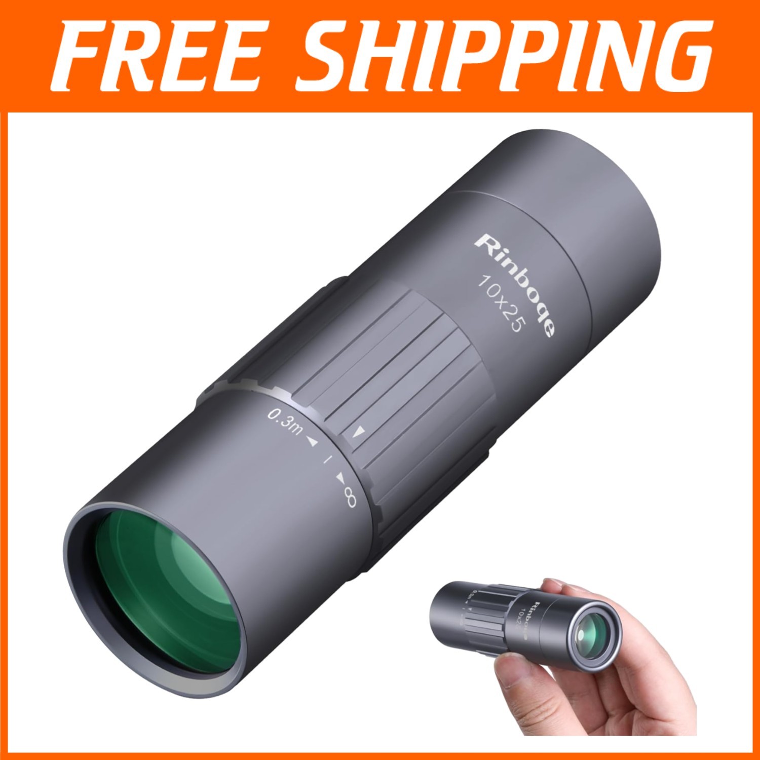 Lightweight Pocket Monocular with BAK-4 Roof Prism