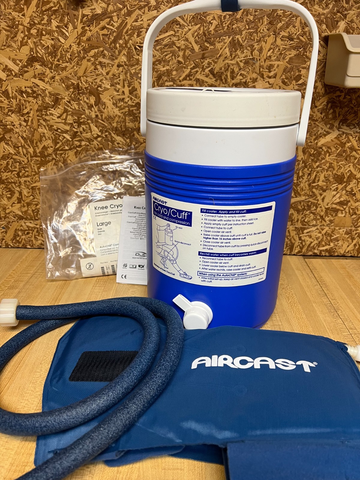 Aircast Cryo/Cuff Cooler W/Hose & Knee Cuff, Size Large