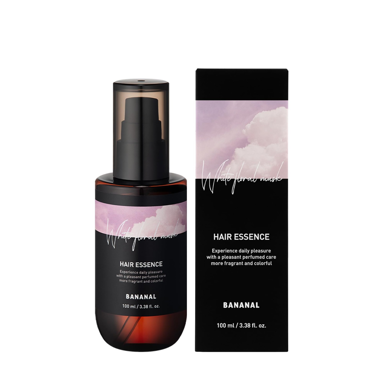 2-in-1 Korean Hair Perfume Oil & 3.38 Fl Oz (Pack of 1), White Floral Musk 