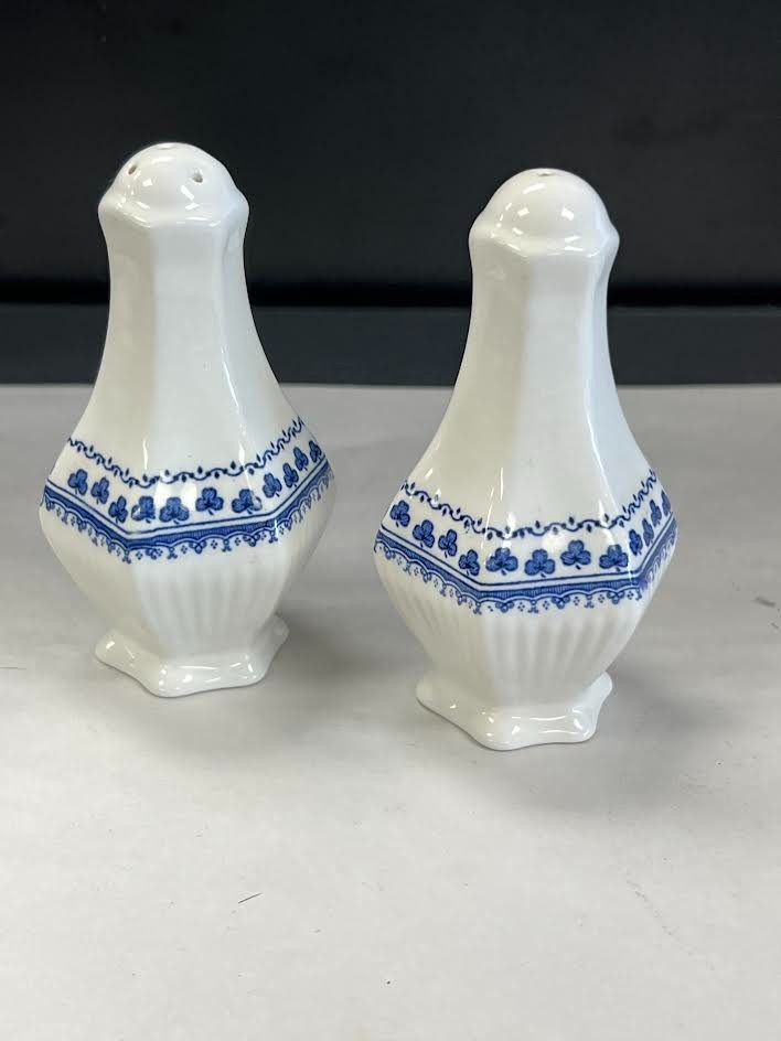 Adams Brentwood pattern ironstone salt and pepper shaker set