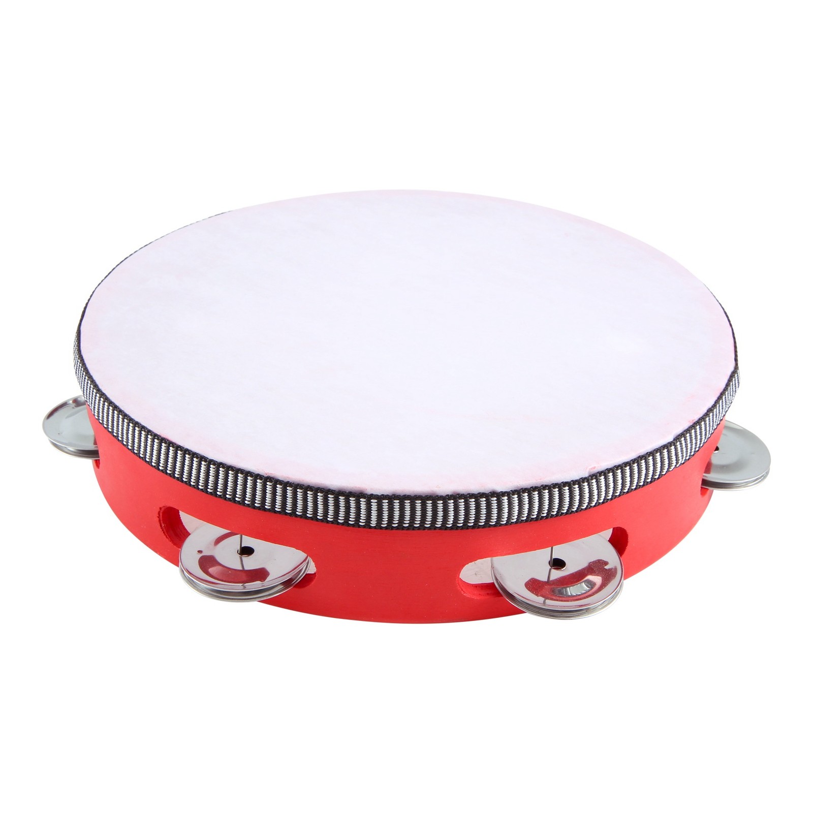 8inch Musical Tambourine Tamborine Drum Round Percussion Gift for KTV Party7644