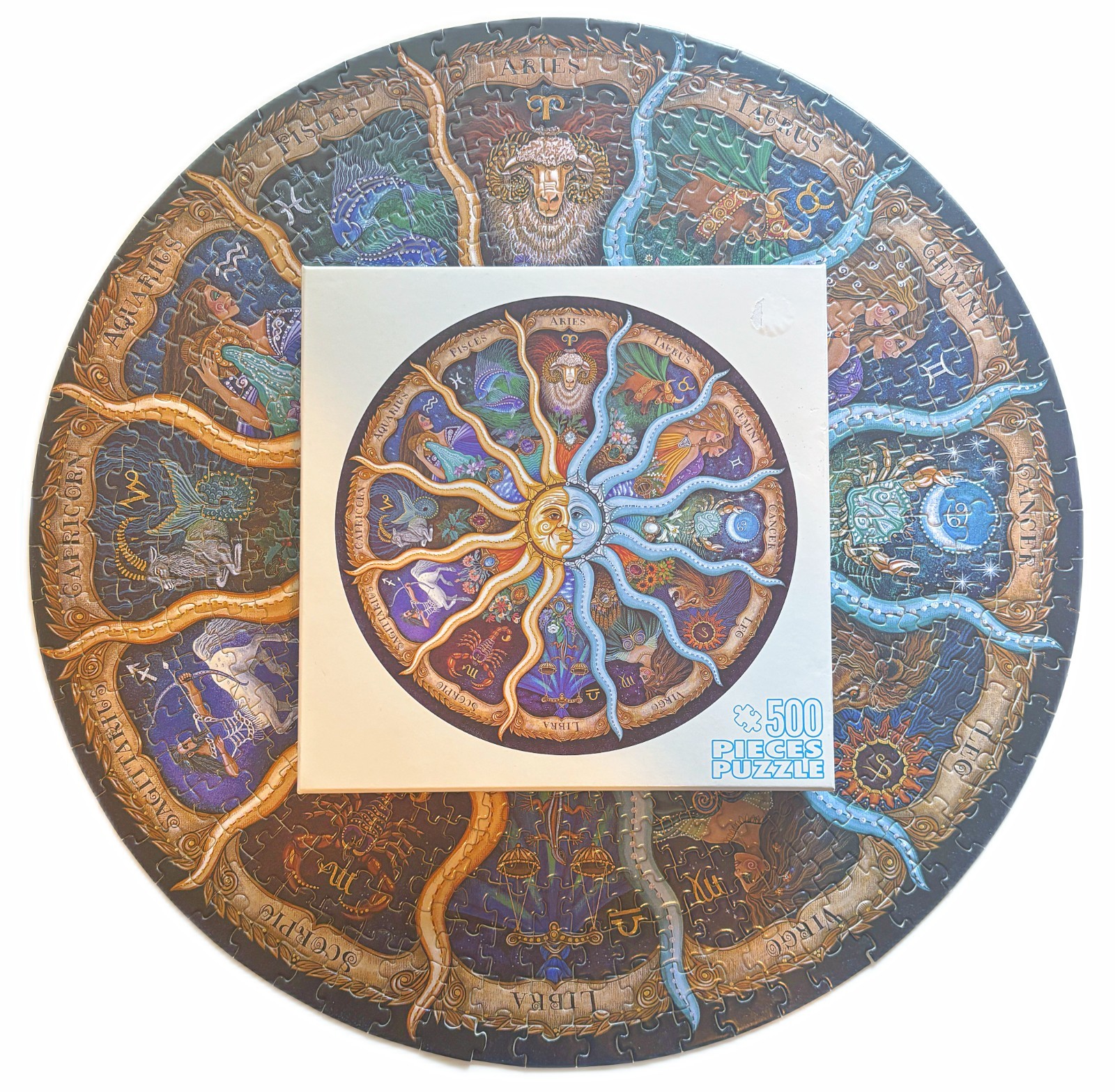 Sun Moon Celestial Zodiac 500 Pc Jigsaw Puzzle Poster Astrology Birth Sign
