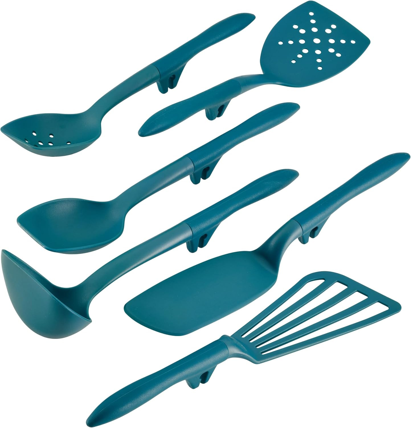 Gadgets Lazy Tools Nonstick Kitchen/Cooking Utensil Set, 6 Piece, Teal