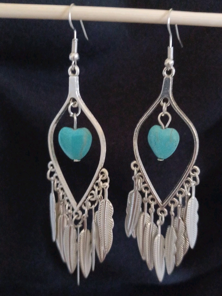 Dream Catcher Turquoise Earrings