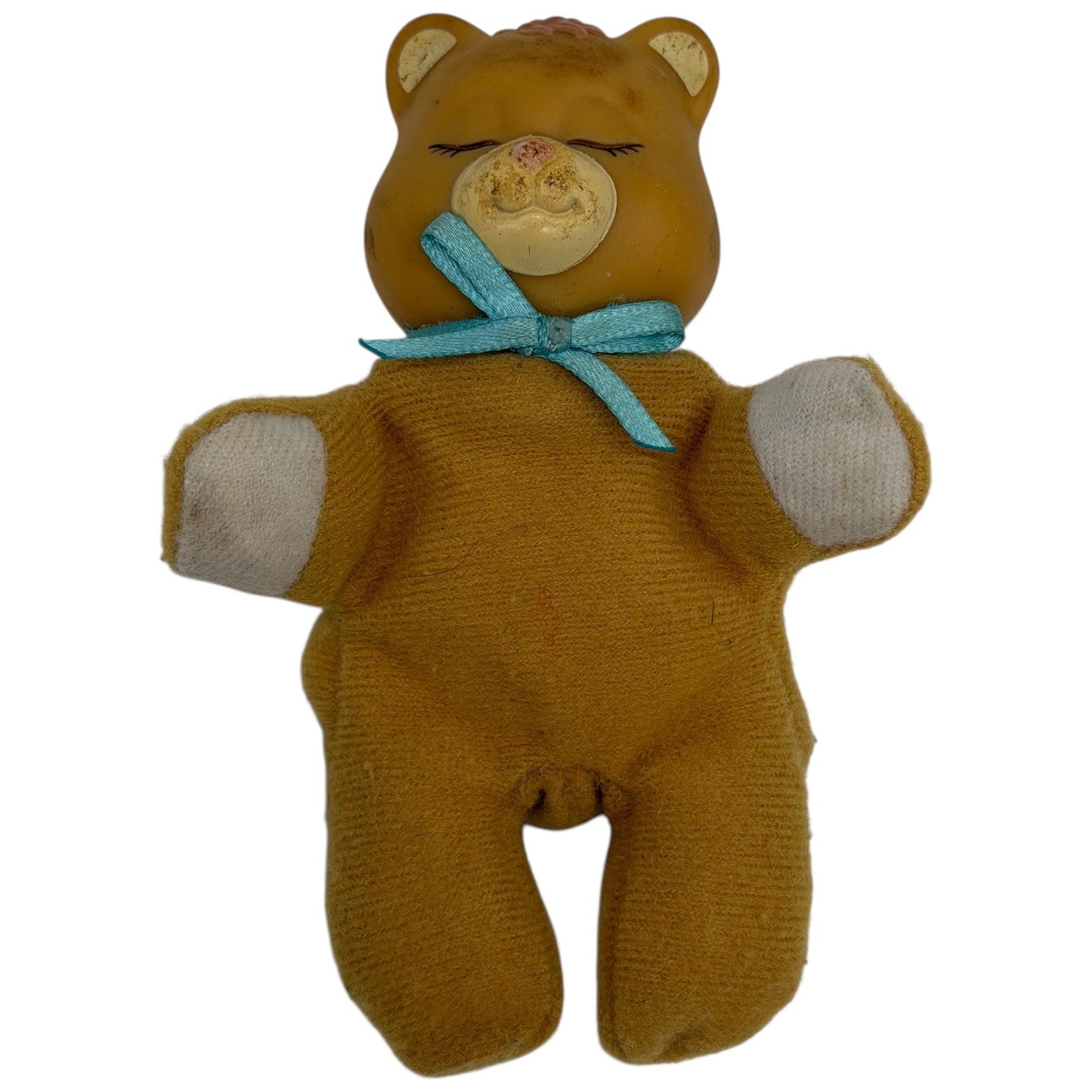 1992 Hasbro Baby Cub Surprise Teddy Bear Plush Toy Blue Bow Vintage