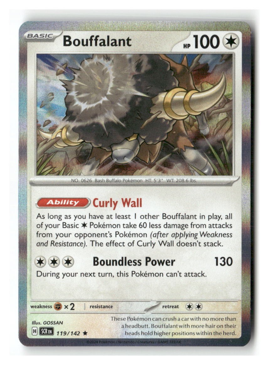 Bouffalant 119/142 Rare Stellar Crown Pokemon Holo Near Mint