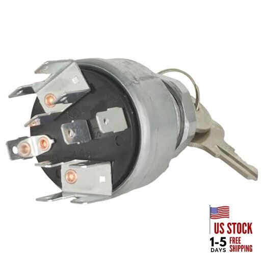 31-114 Ignition Switch w/ 2 Keys Compatible with Pollak 31-114P 4 Position 12V 