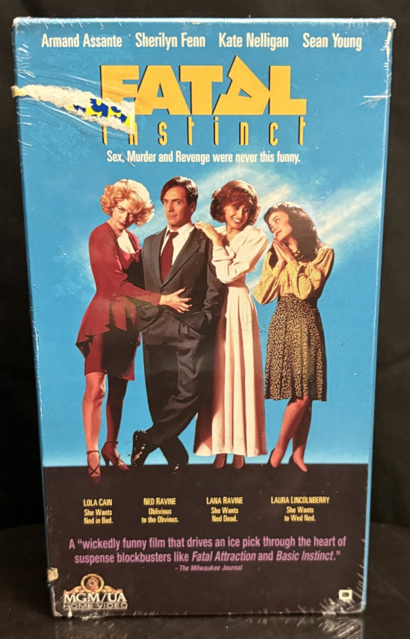 SEALED Fatal Instinct (1993) - 1994 MGM Home Video VHS Tape
