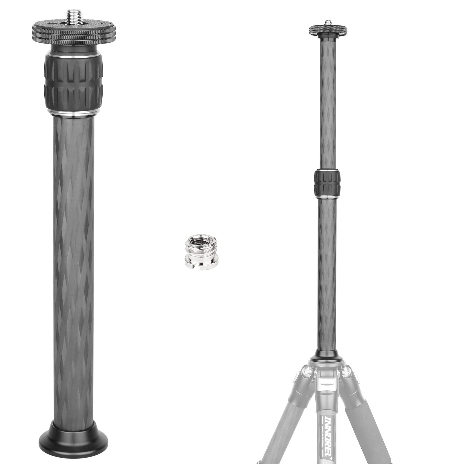 ER222C Universal Carbon Fiber Tripod Center Column Extension Pole Extender