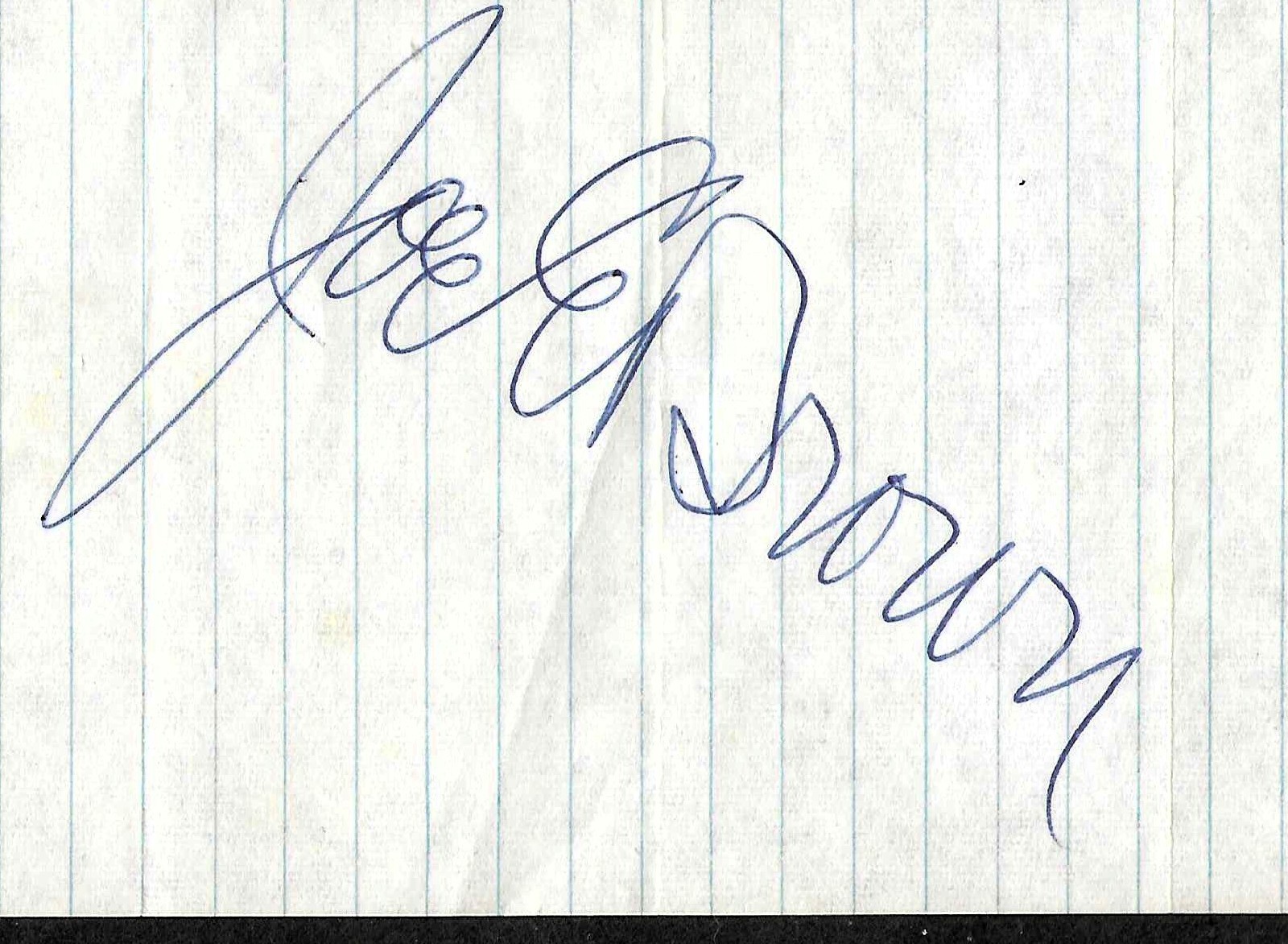 JOE E. BROWN signature piece autograph with COA .. Some Like It Hot .. nice