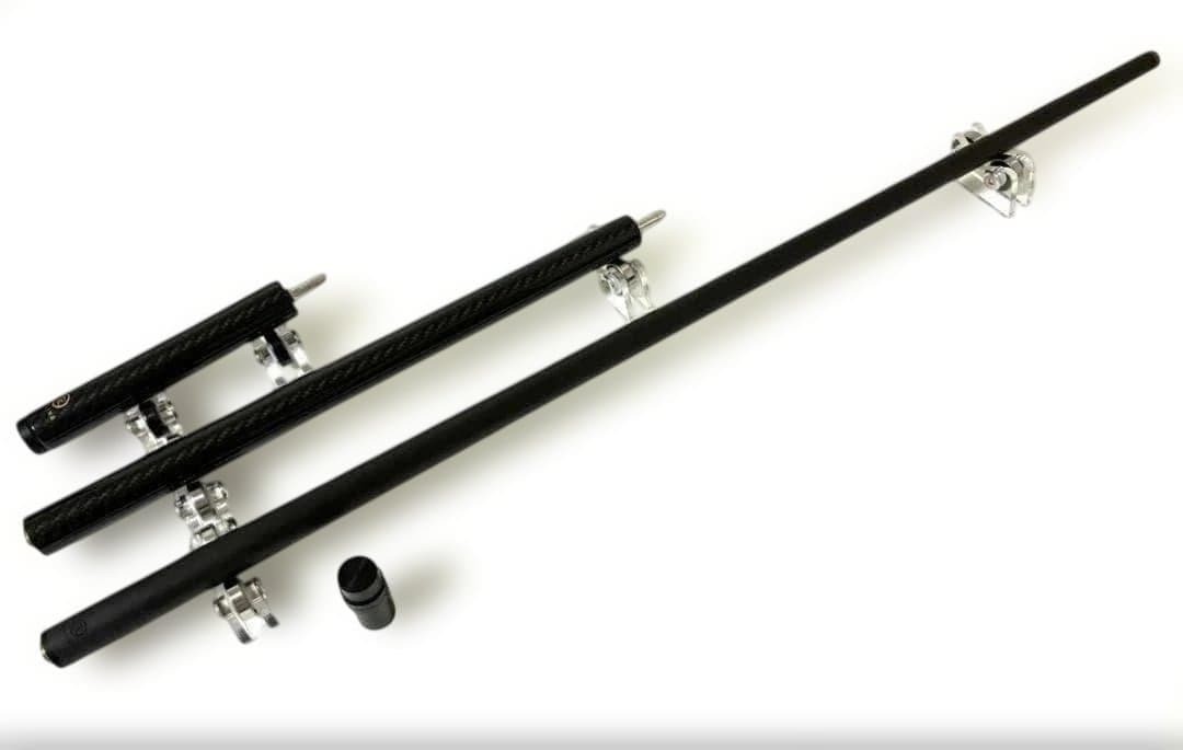 Carbon Fiber Jump Cue 3pc Healing Condition 739mm/99.2g, Long & Short Bats WW2