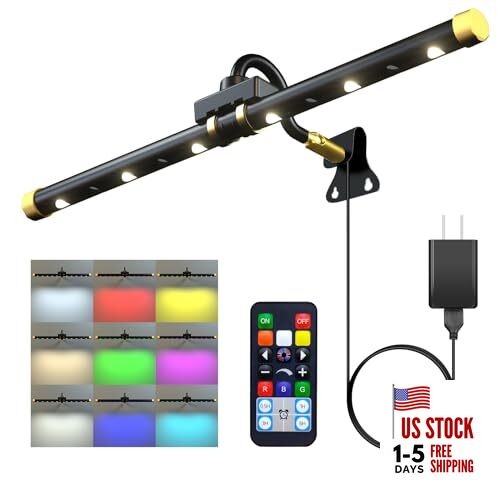  Picture Light with Remote, Led Accent Light Painting Plug in, Magnetic RGBW