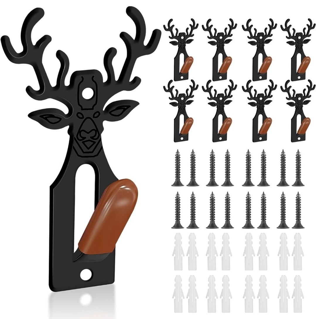 8 PCS European Mount Skull Hanger, Deer Mount Bracket, Antler Mounting Kit...