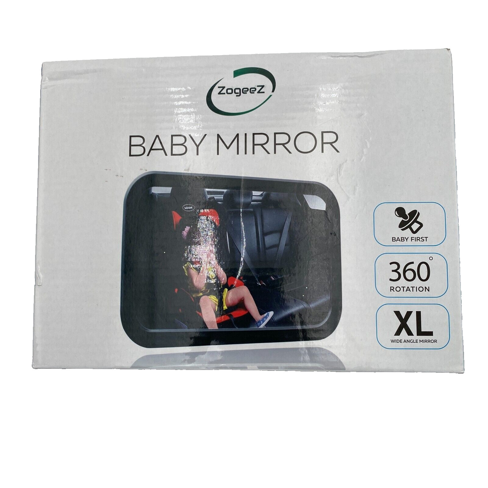 Car Mirror Safe Seat Black Rear Facing Baby Infant Wide Crystal Clear View