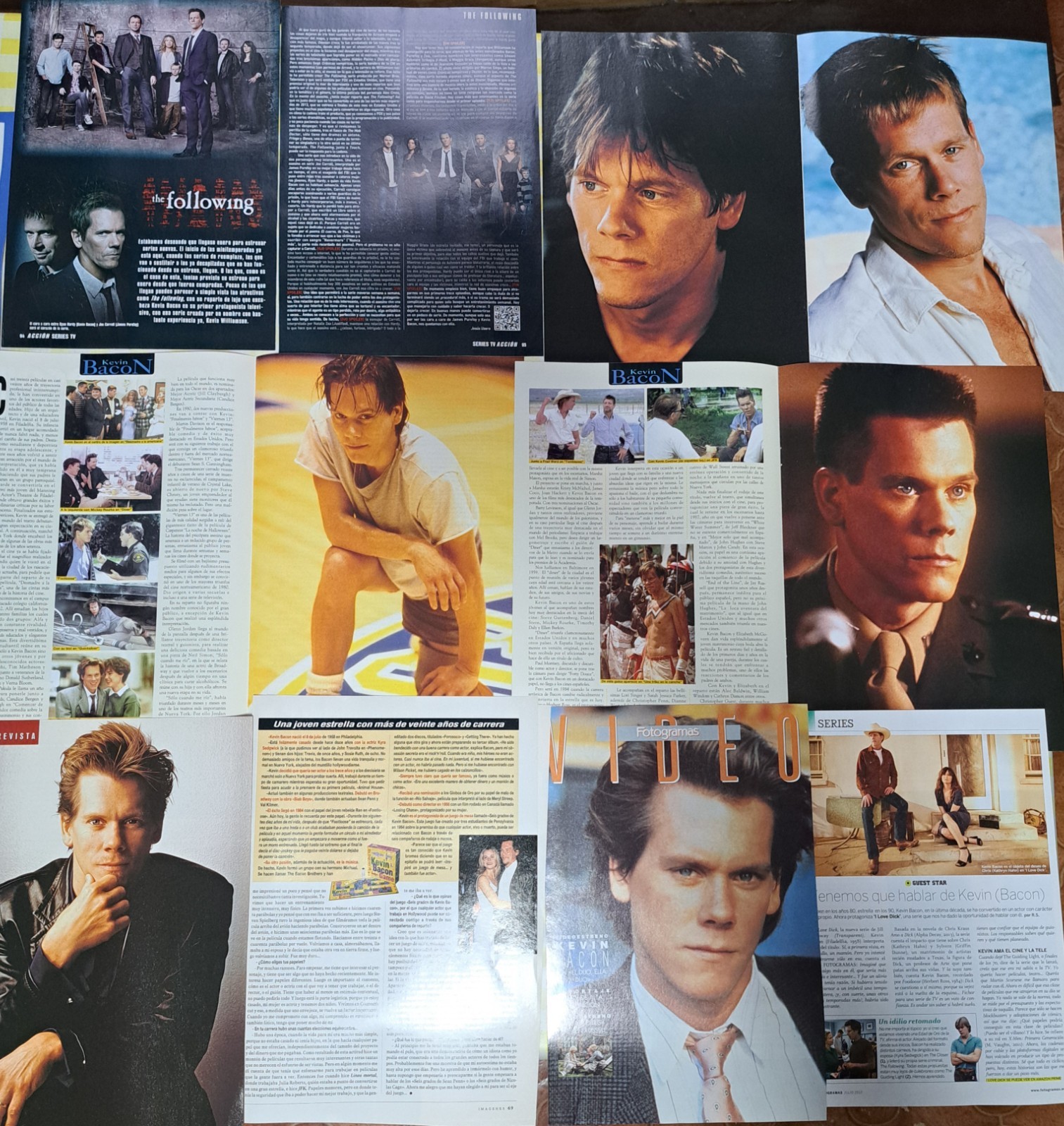 Kevin Bacon magazines clippings