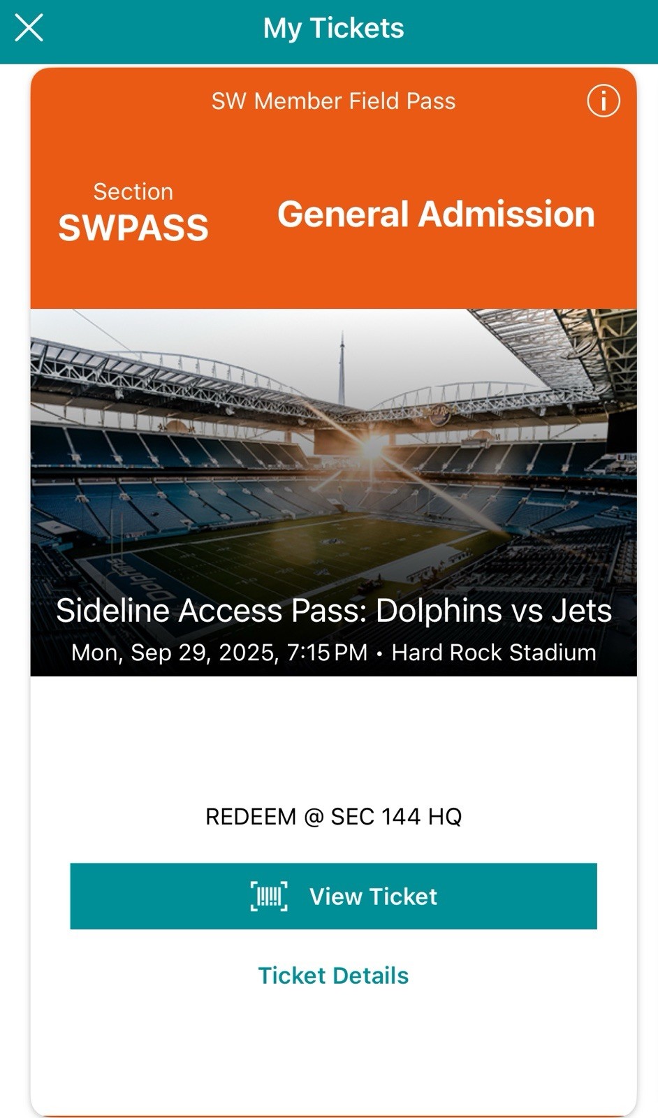 3 Sideline Passes Behind Dolphins Bench Monday Night Football.