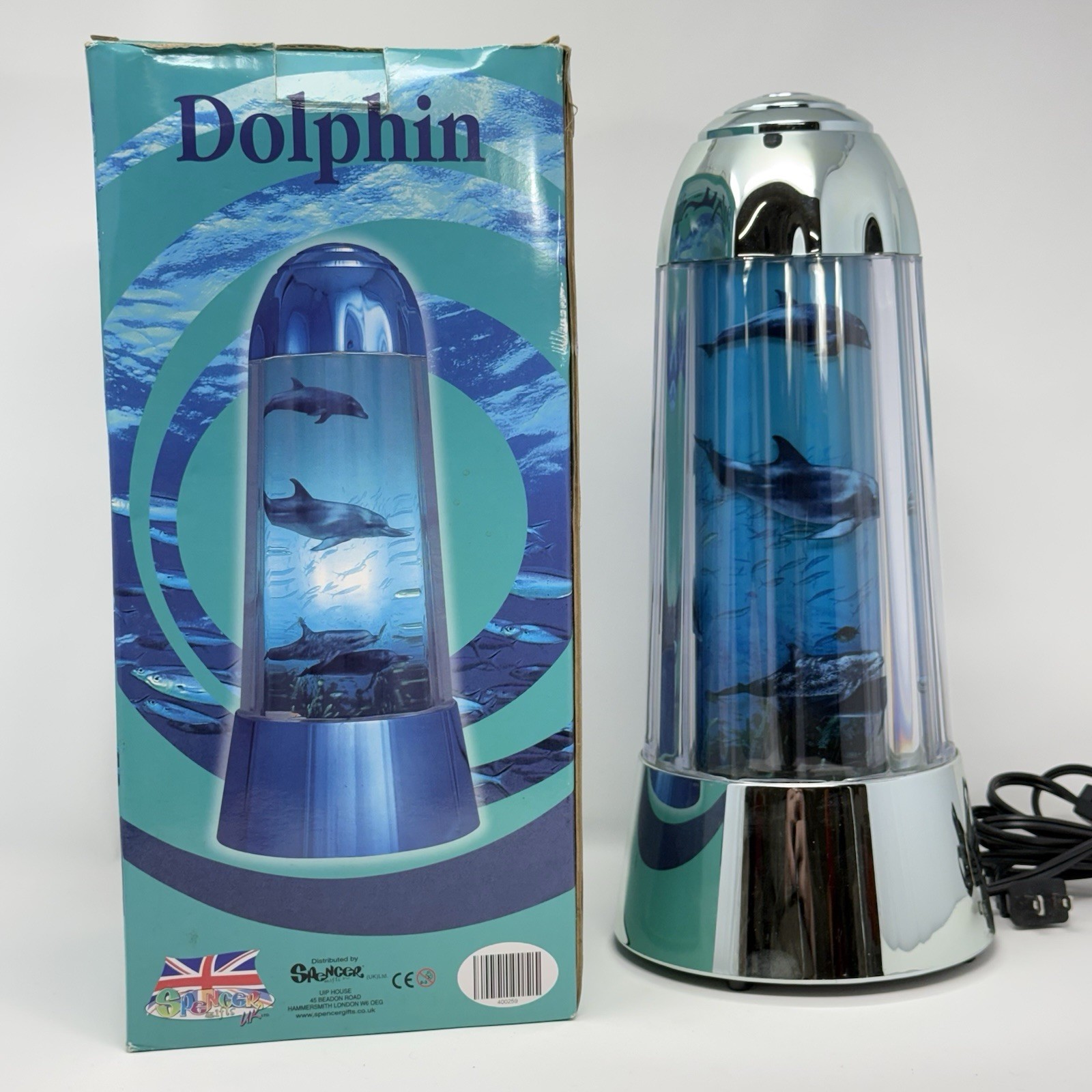 Vintage Tanaka Rotating Fish Lamp Dolphin- Tested Working Awesome